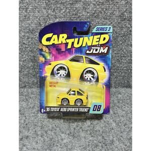 Car Tuned JDM Series 3 ‘85 Toyota AE86 Sprinter Trueno 08 Yellow Cartuned! NEW!